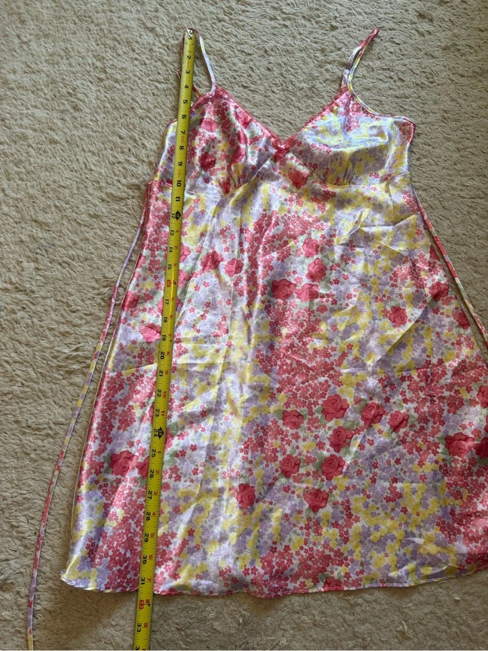 Vtg adonna satin slip dress